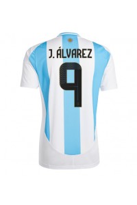 Fotbalové Dres Argentina Julian Alvarez #9 Domácí Oblečení Copa America 2024 Krátký Rukáv